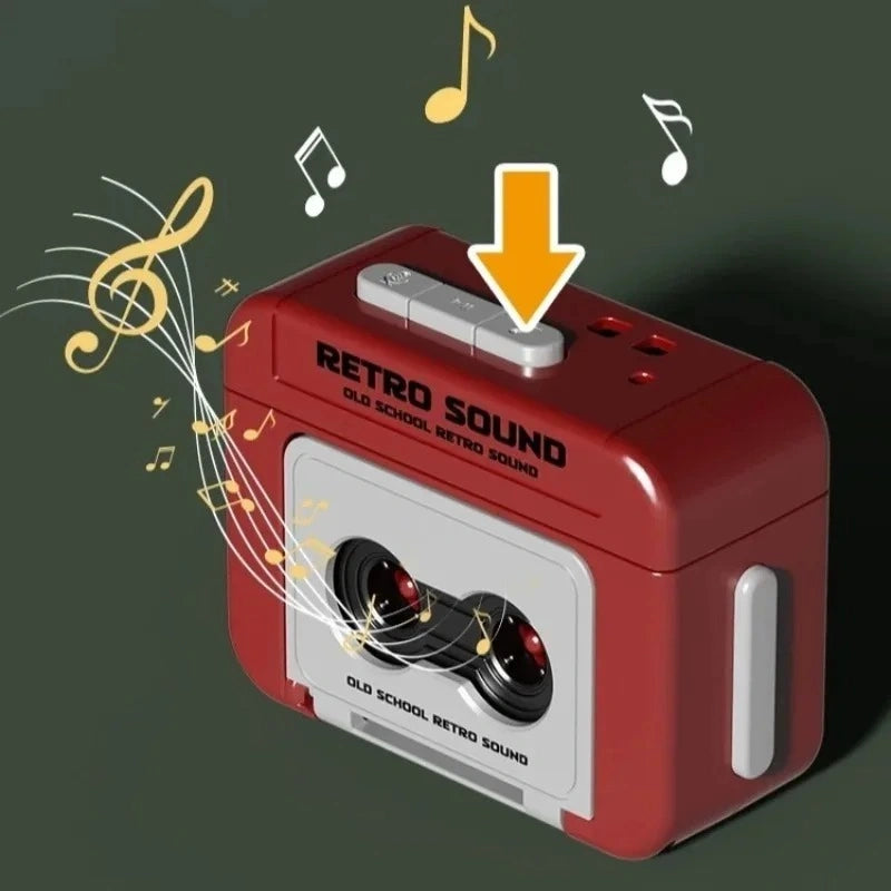 close-up of cassette recorder keychain buttons