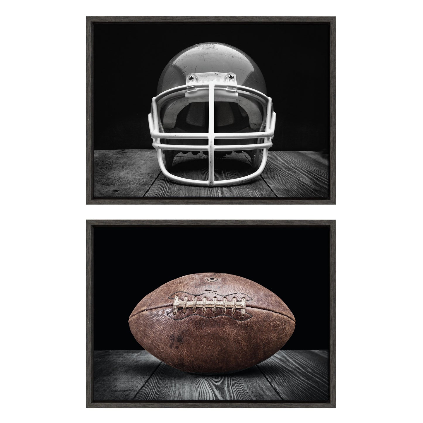 Vintage Football Framed Canvas Art Set