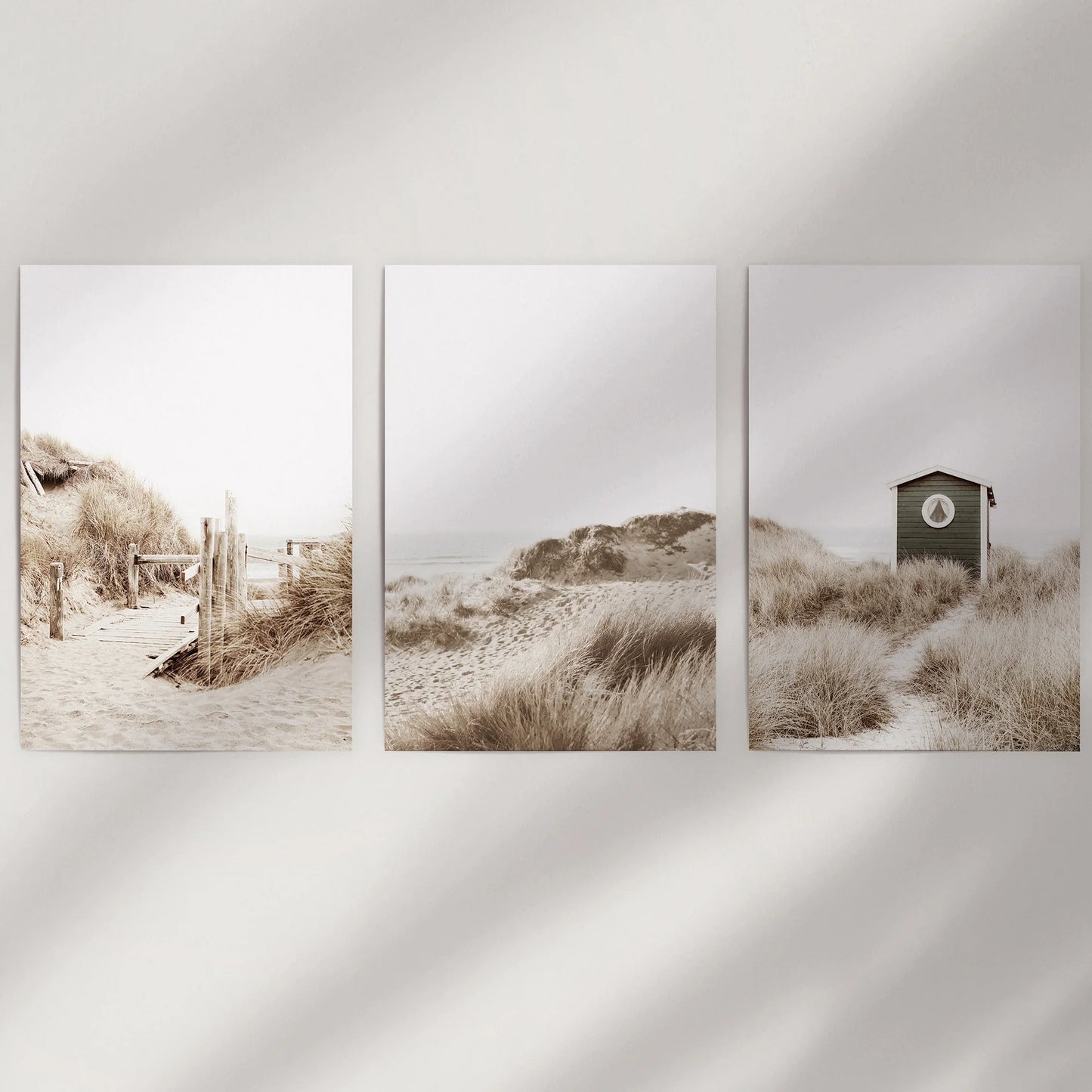 Minimalist Coastal Gallery Wall Beige Beach Decor Set