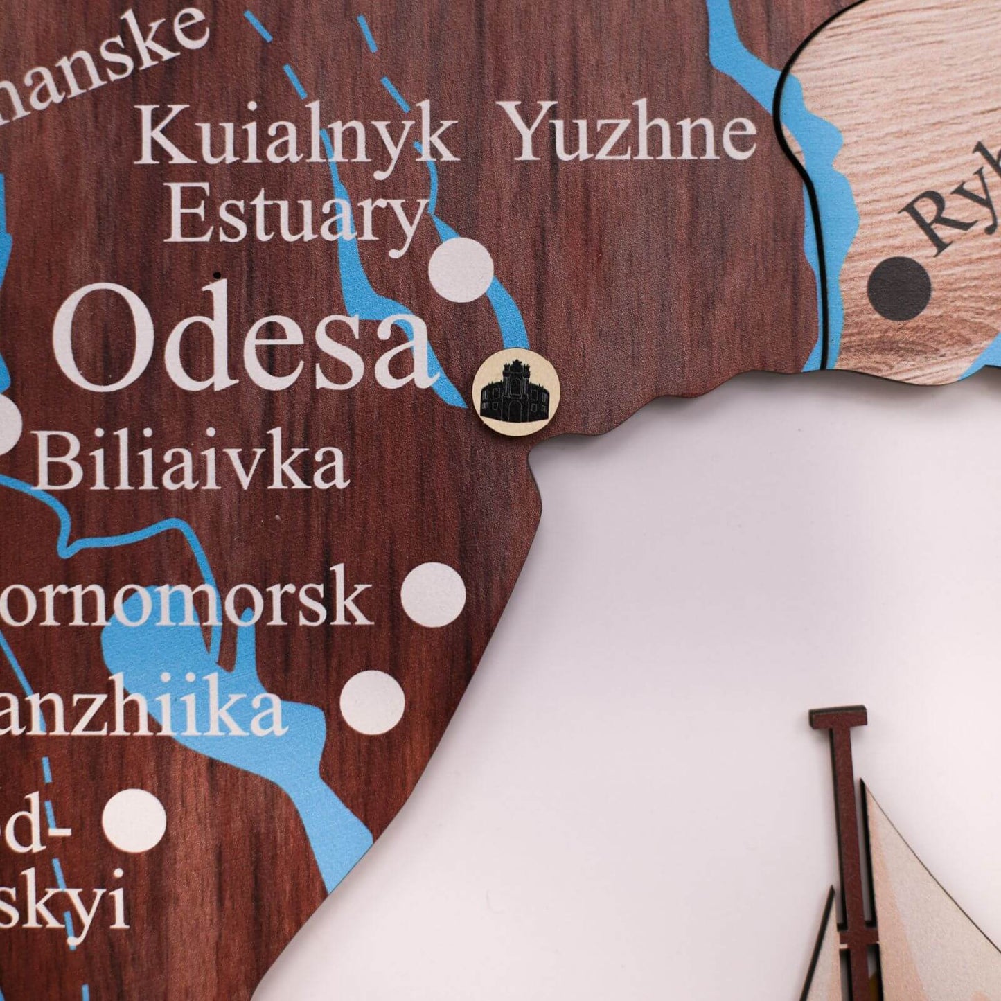Wooden Map Of Ukraine Wall Art
