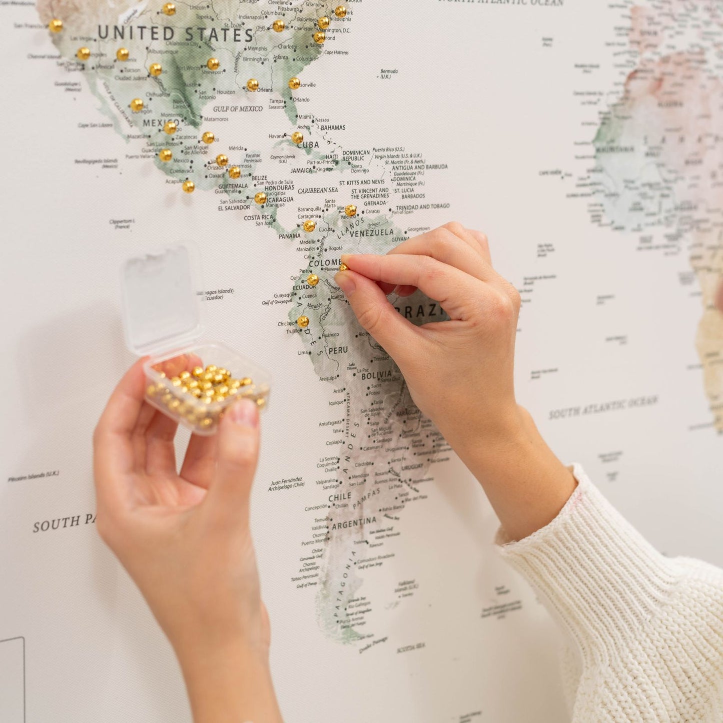 Colorful World Map Canvas Wall Art
