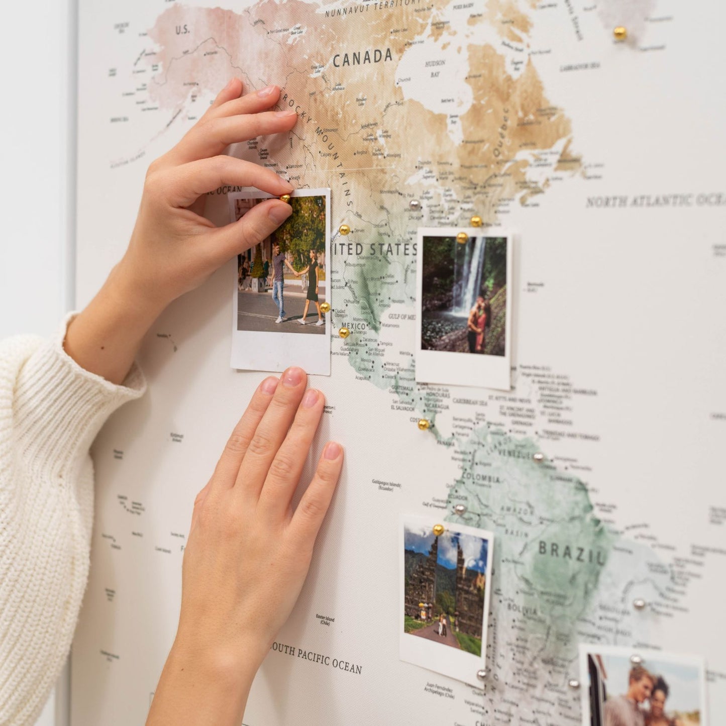Colorful World Map Canvas Wall Art