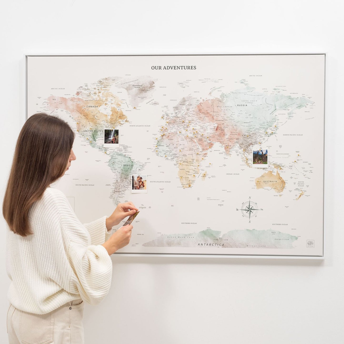 Colorful World Map Canvas Wall Art