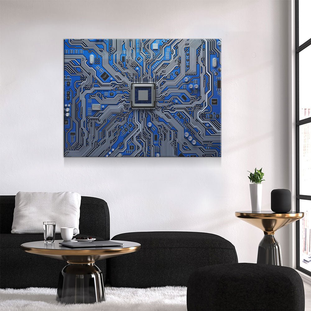 Computer Motherboard CPU Canvas Wall Art