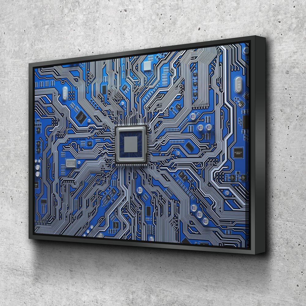 Computer Motherboard CPU Canvas Wall Art