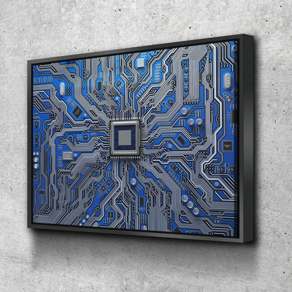 Computer Motherboard CPU Canvas Wall Art