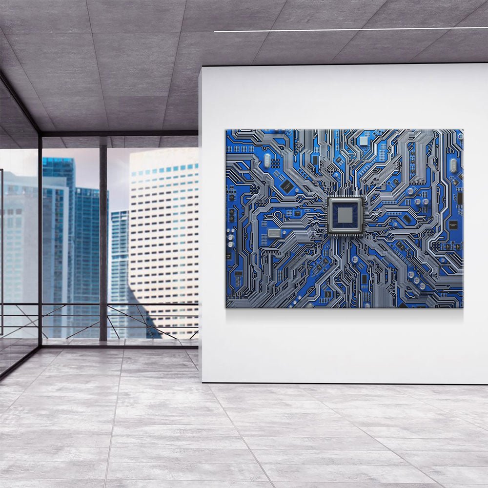Computer Motherboard CPU Canvas Wall Art