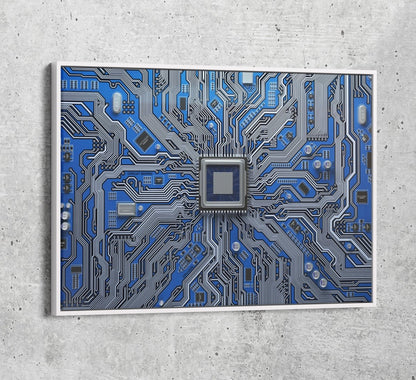 Computer Motherboard CPU Canvas Wall Art