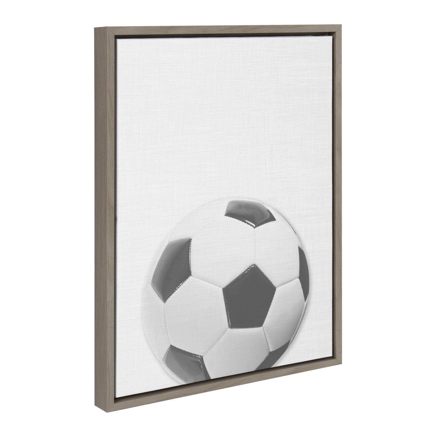 Vintage Soccer Ball Framed Canvas Wall Art
