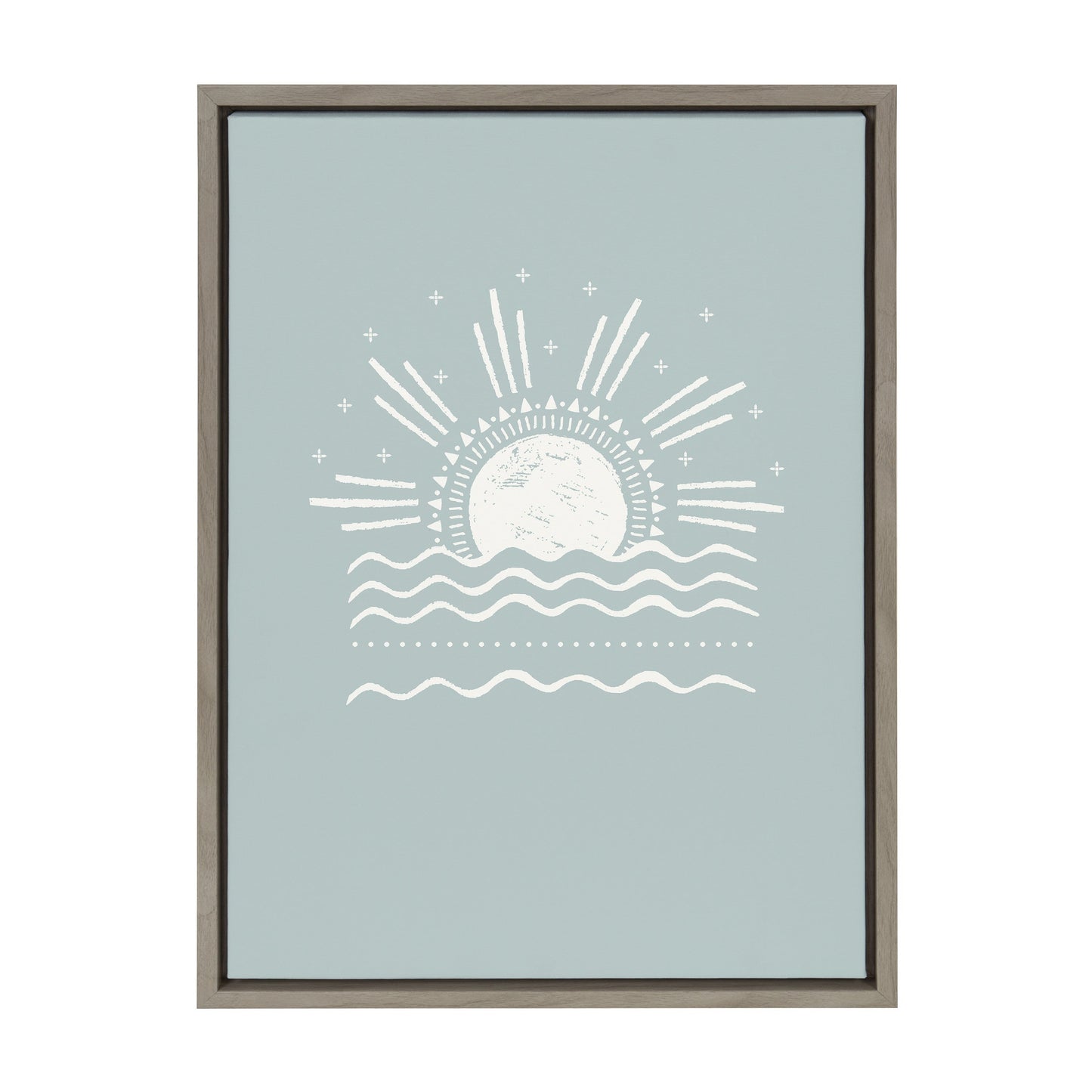 Tropical Surf Beach Framed Canvas Wall Art