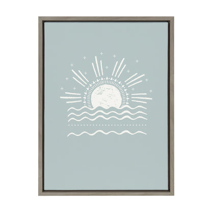 Tropical Surf Beach Framed Canvas Wall Art