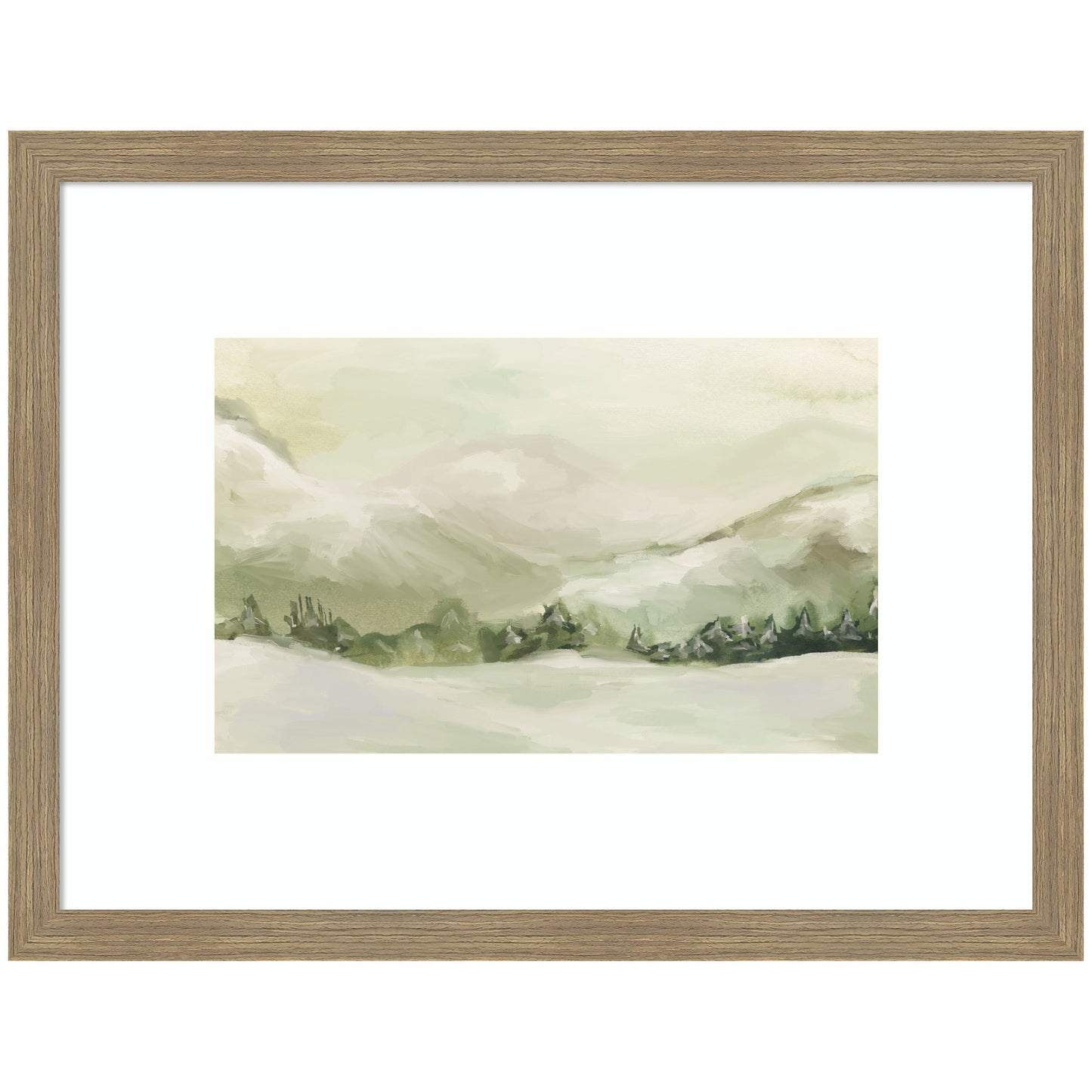 Winter Snow Landscape Framed Wall Art