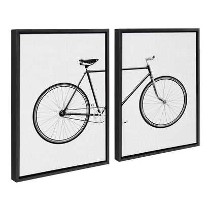 Bicycle Framed Canvas Wall Art Set