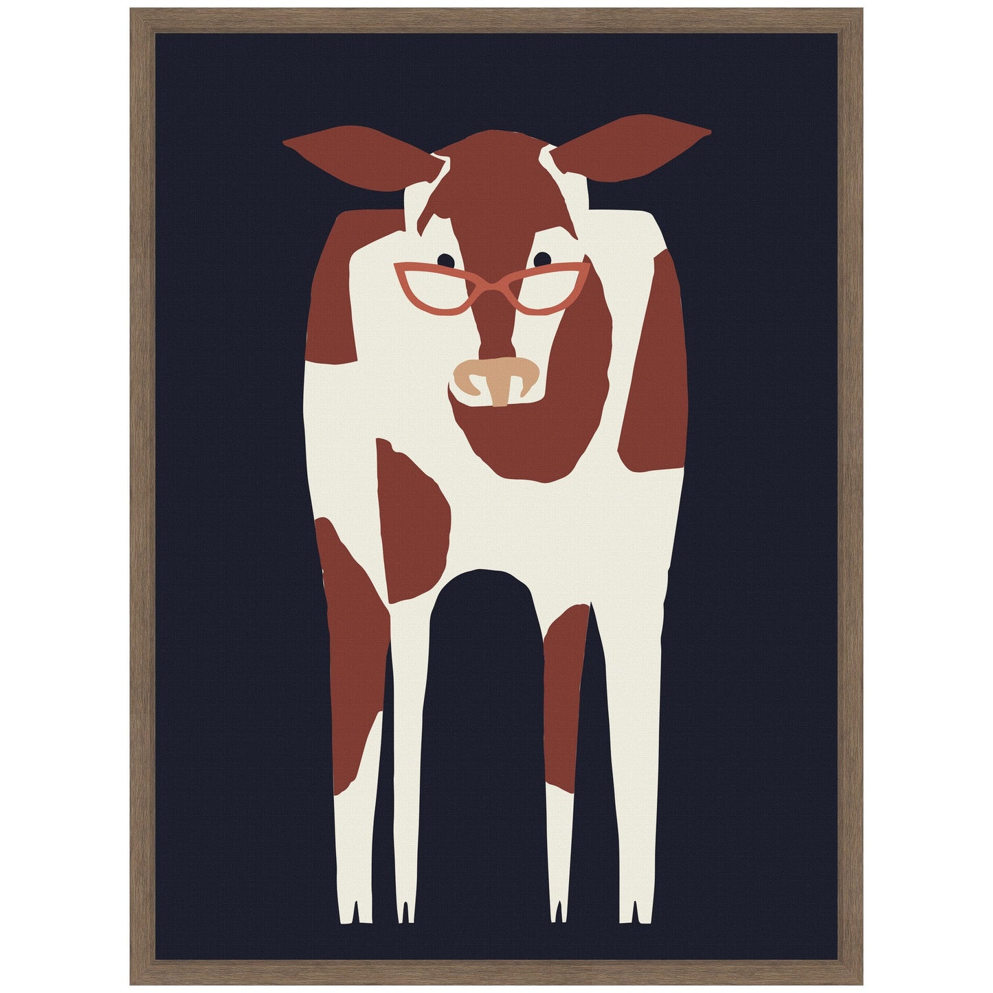 Farm Cow Framed Canvas Wall Art