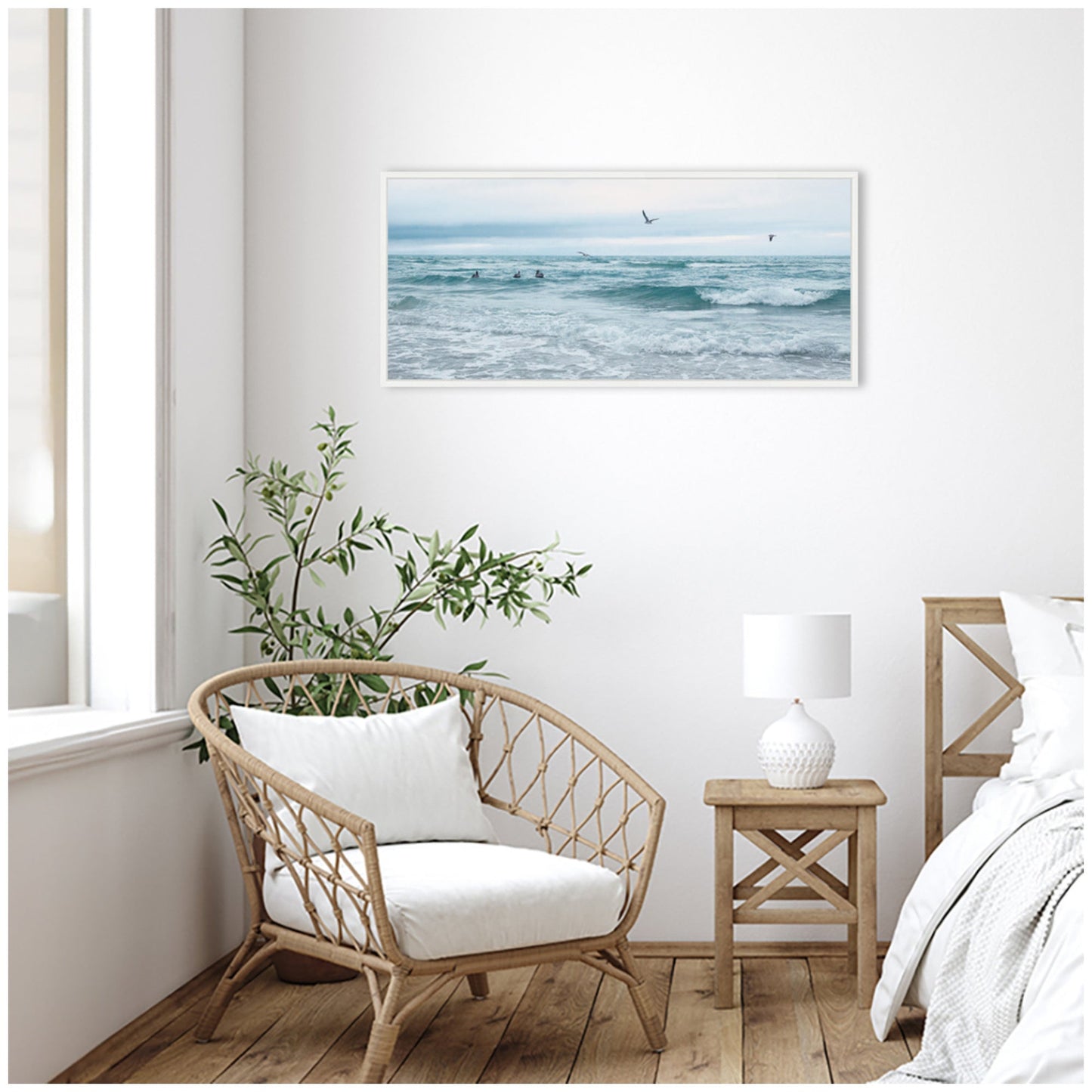 Ocean Swim Panel by Stephanie Klatt Framed Canvas Wall Art Print