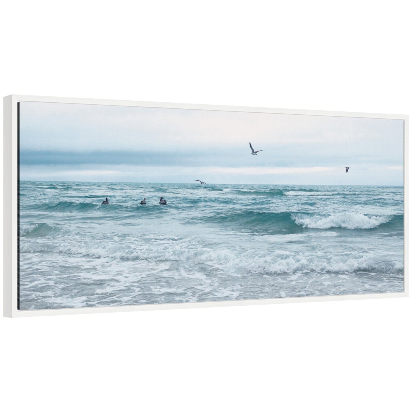 Ocean Swim Panel by Stephanie Klatt Framed Canvas Wall Art Print