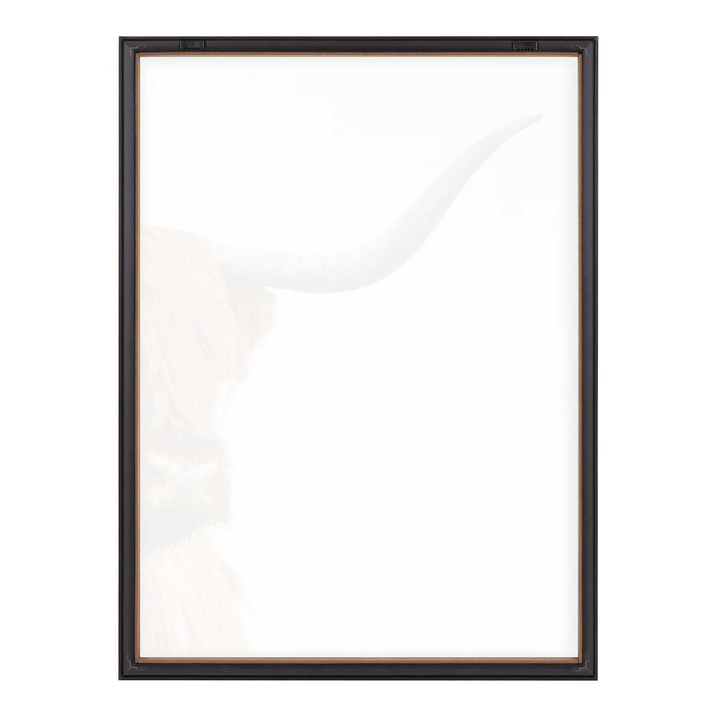 Highland Cow Portrait Framed Glass Wall Art