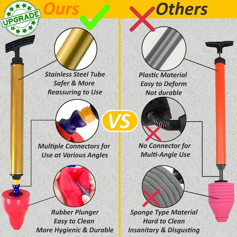 ClogPlunge Pro - The Ultimate Solution for Quick and Clean Toilet and Pipes Unblocking!