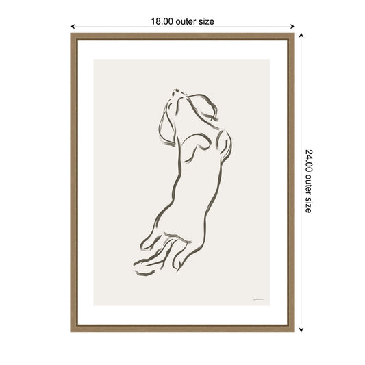Dachshund Dog Framed Canvas Wall Art