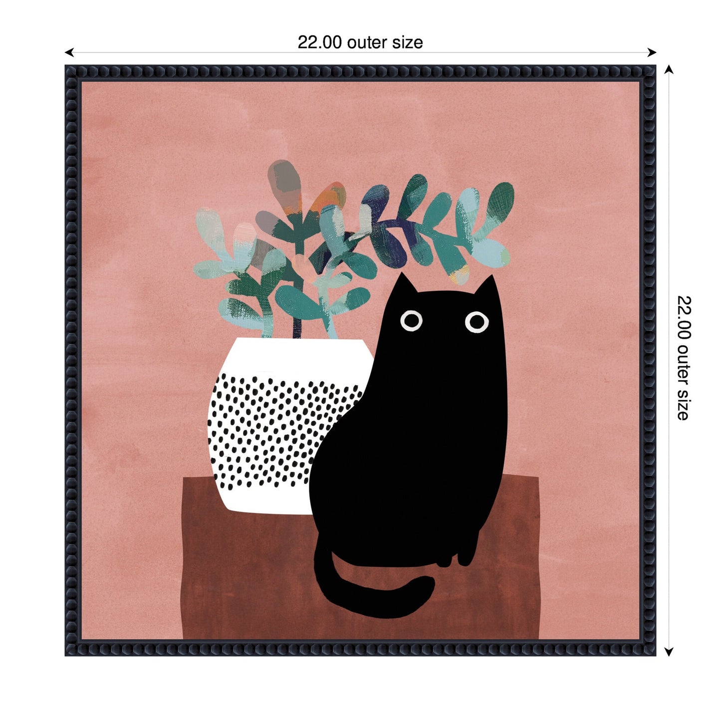 Black Cat Framed Canvas Wall Art
