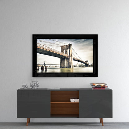 Brooklyn Bridge Editorial Glass Wall Art