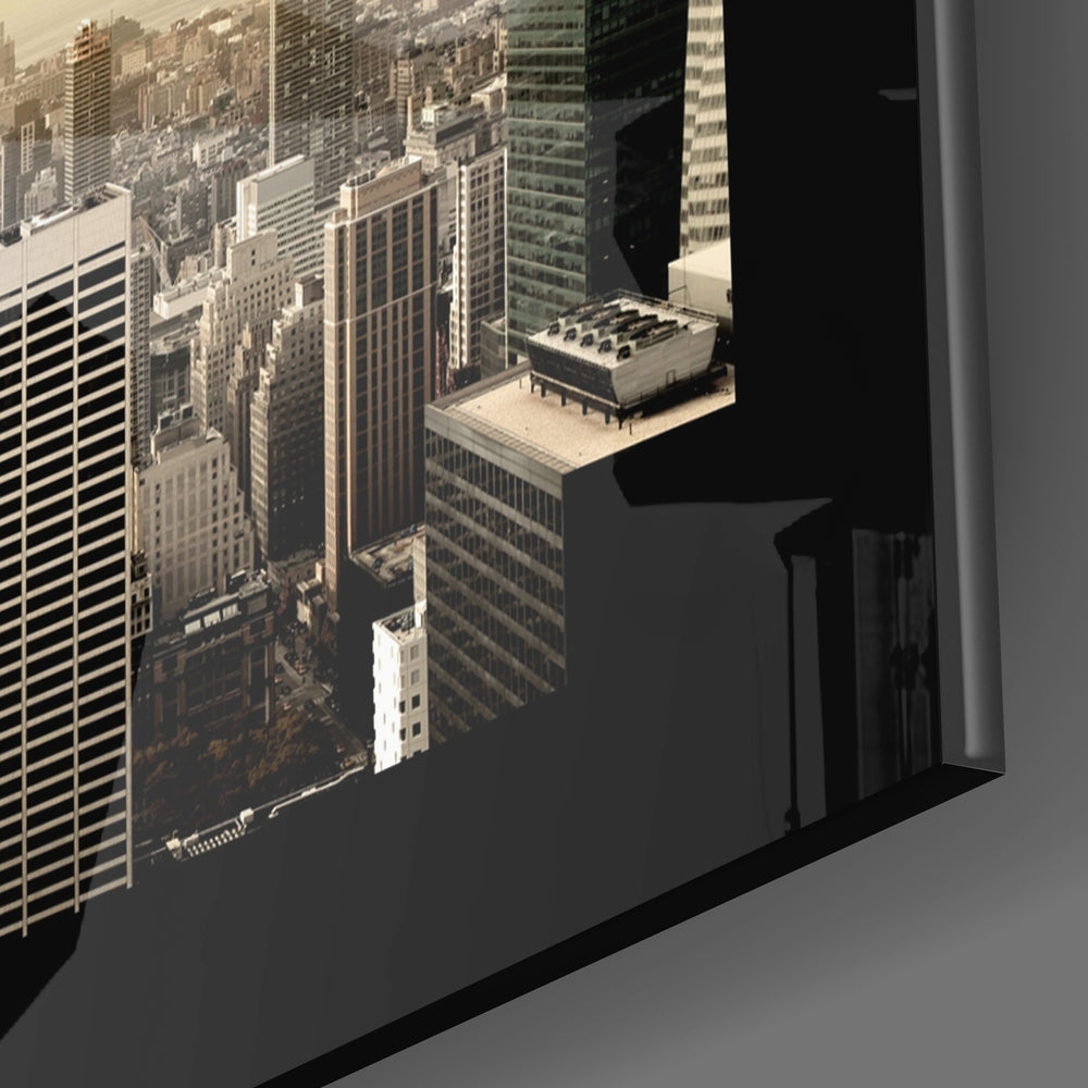 New York Skyline Sunbeam Glass Wall Art