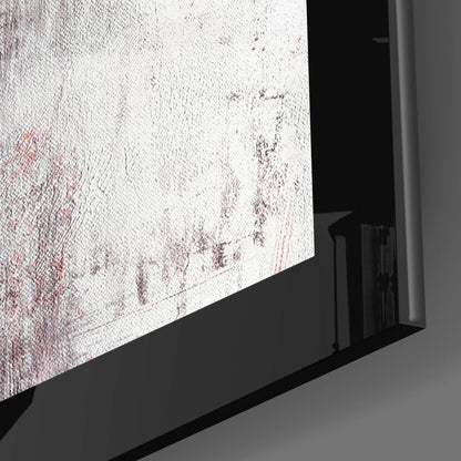 Red and Charcoal Abstract Glass Wall Art
