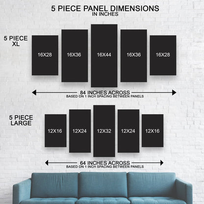 Deep Sea Fishing 5-Piece Canvas Wall Art Set