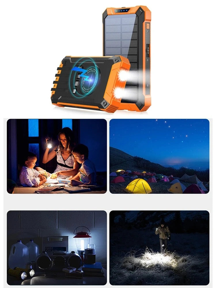 Solar Powered Phone Charger – Wireless Solar Power Bank (Stay Charged Anywhere)