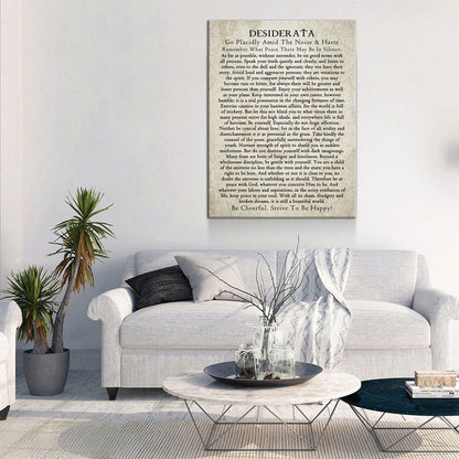 Desiderata Poem Canvas Wall Art by Max Ehrmann