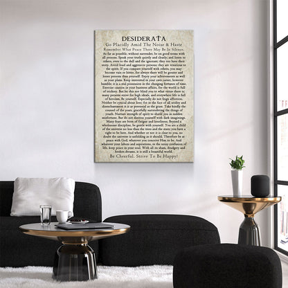 Desiderata Poem Canvas Wall Art by Max Ehrmann