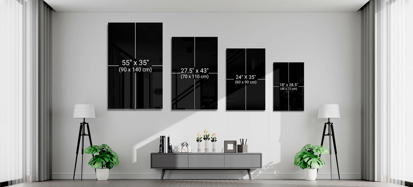 Alpine Valley Sunrise Glass Wall Art, Dolomite Mountain Landscape