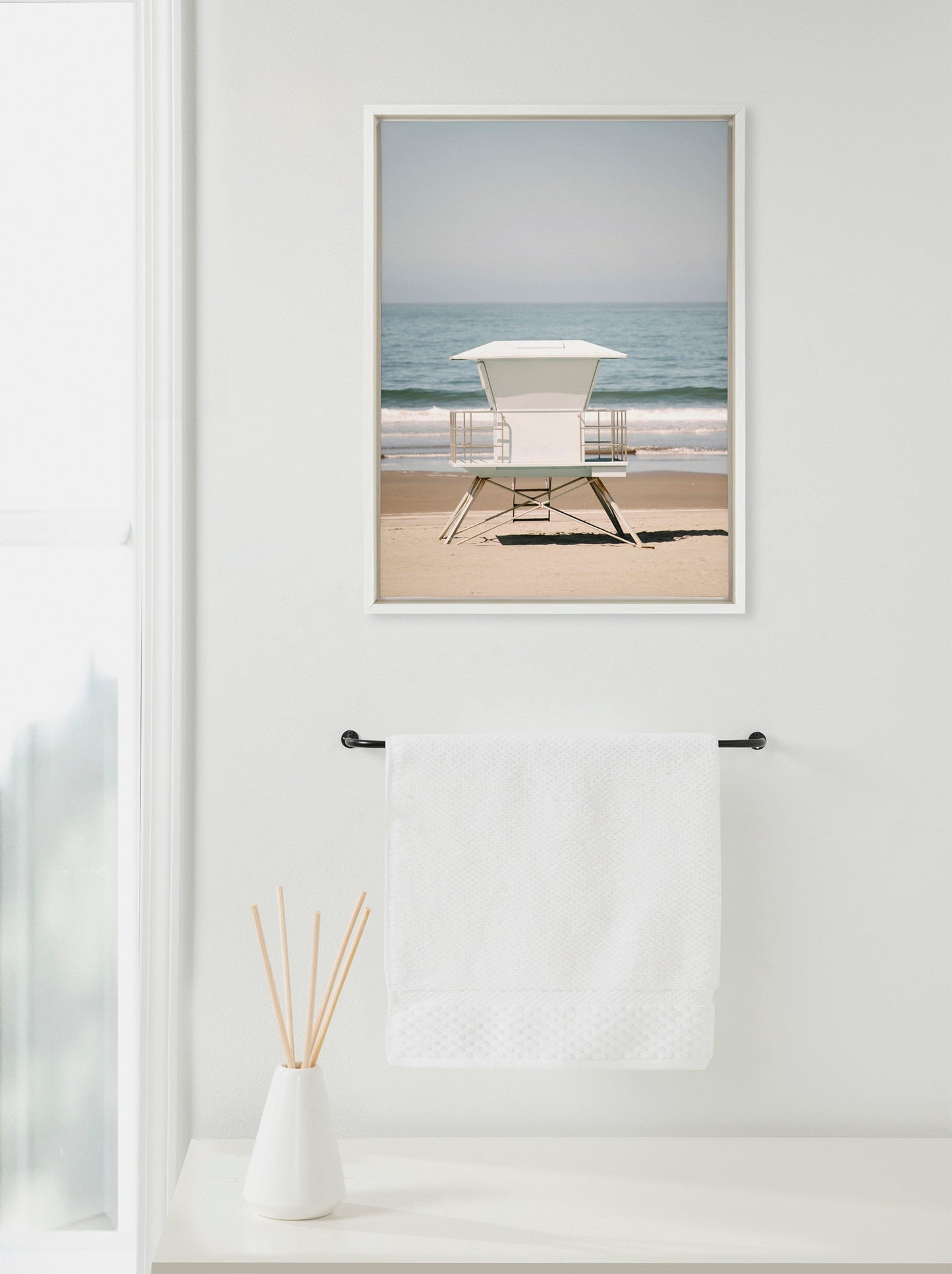 Surf Shack Coastal Framed Canvas Wall Art