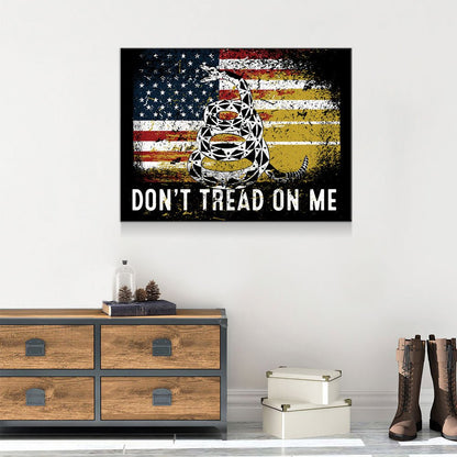 Don't Tread On Me Patriotic Canvas Wall Art