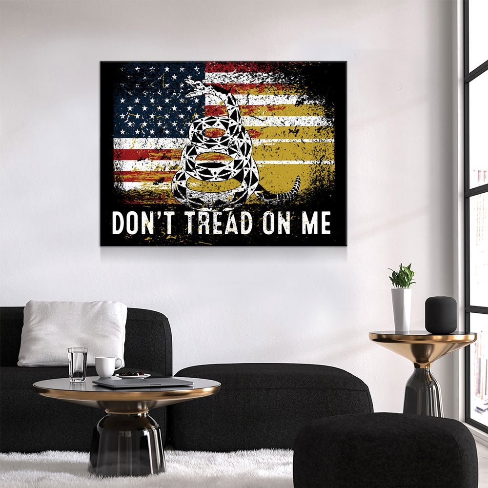 Don't Tread On Me Patriotic Canvas Wall Art