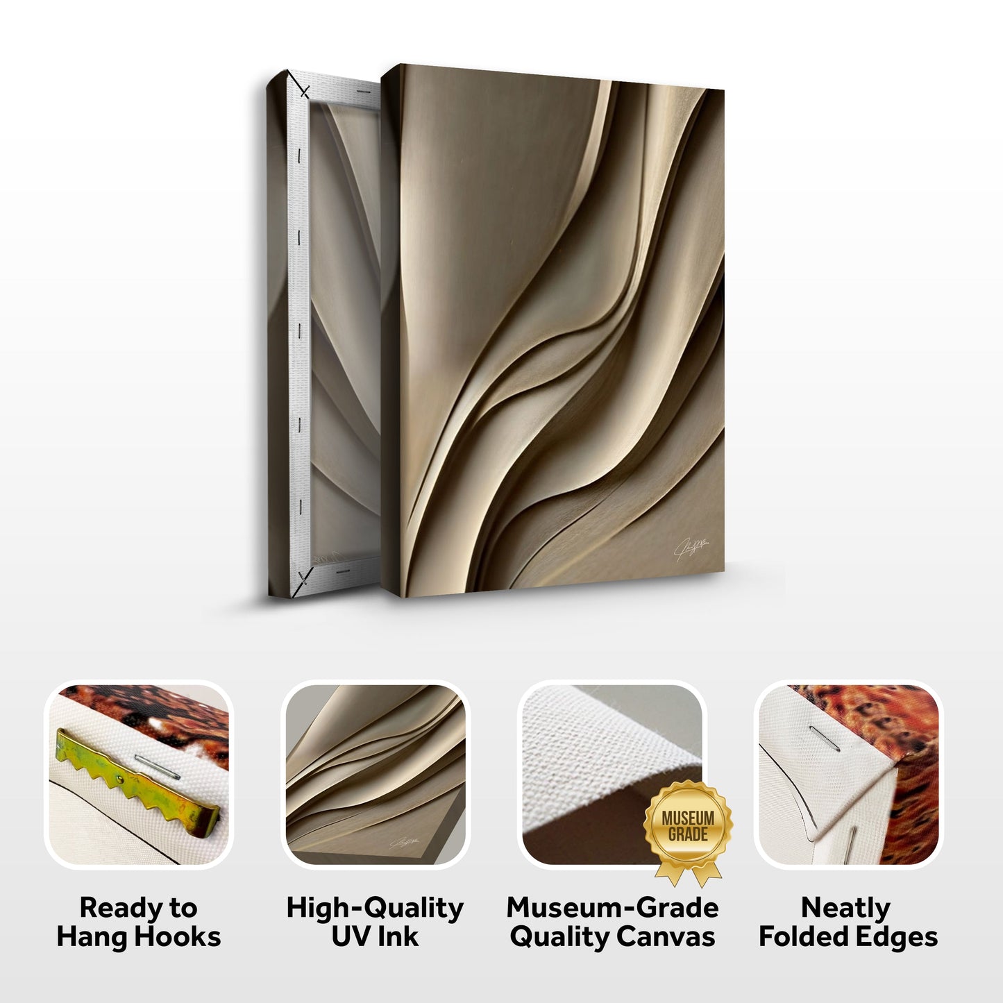 Drifted Elegance Abstract Canvas Wall Art