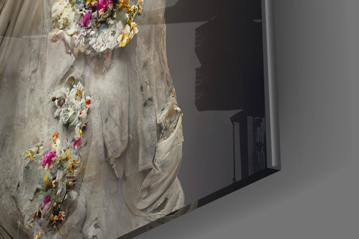 Abandoned Statue Glass Wall Art