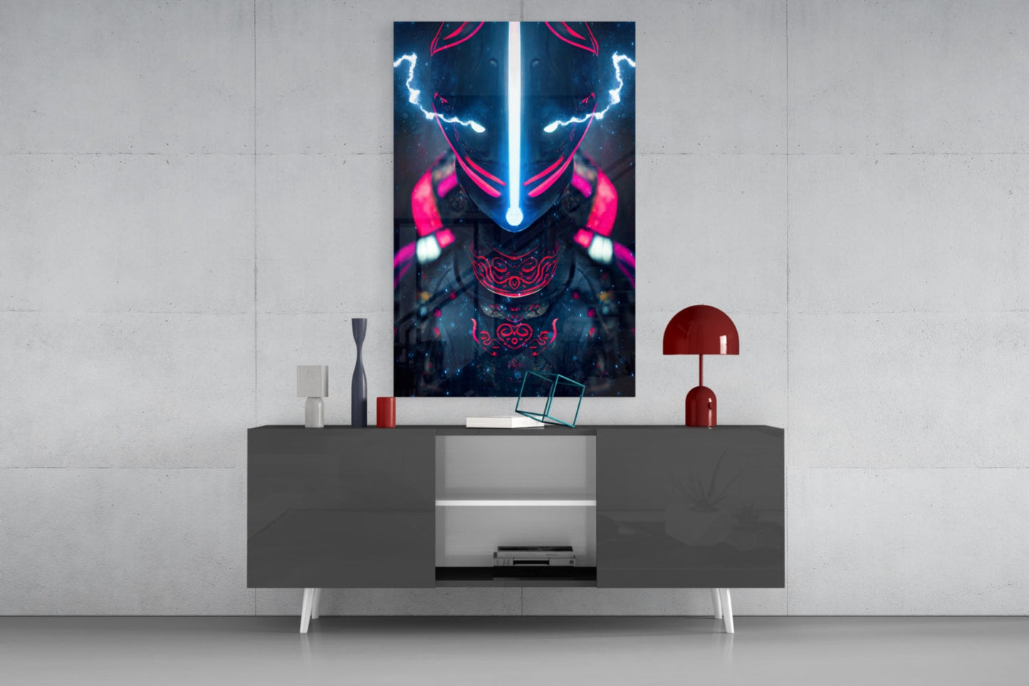 Thunder Fighter Glass Wall Art