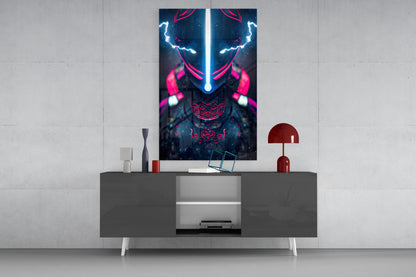 Thunder Fighter Glass Wall Art