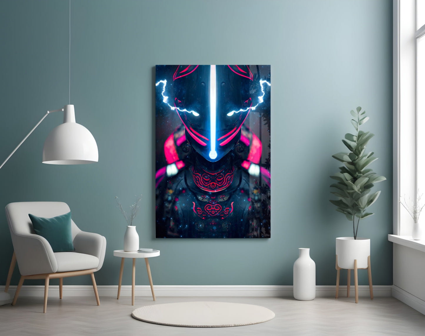 Thunder Fighter Glass Wall Art