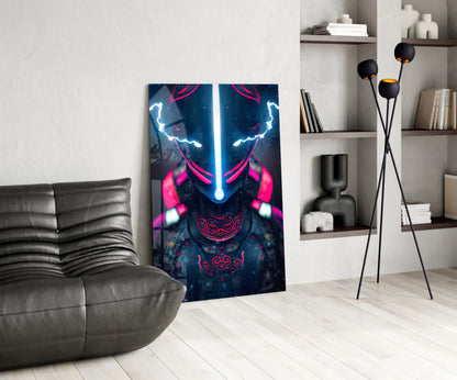 Thunder Fighter Glass Wall Art