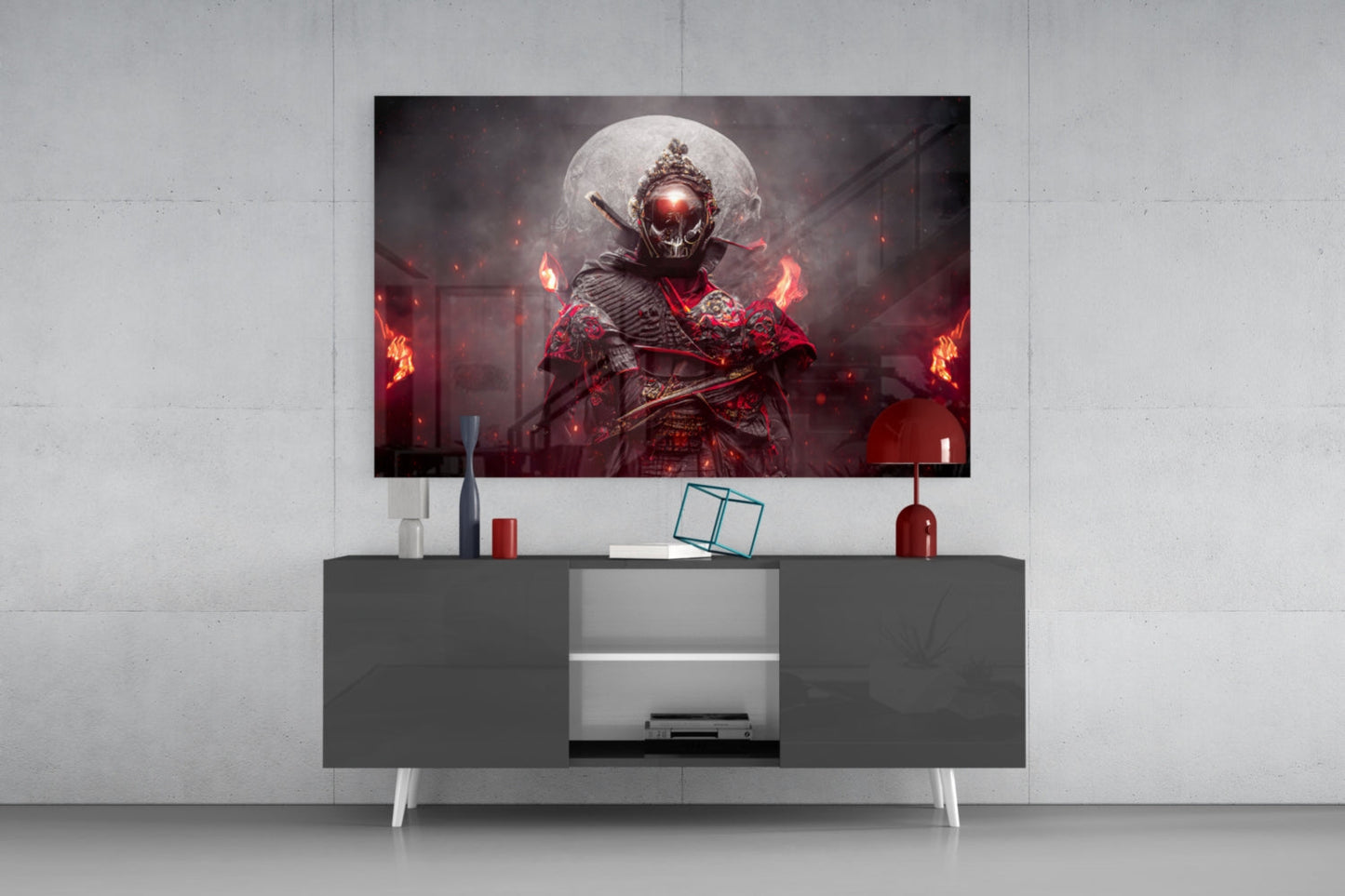 Fire Fighter Glass Wall Art