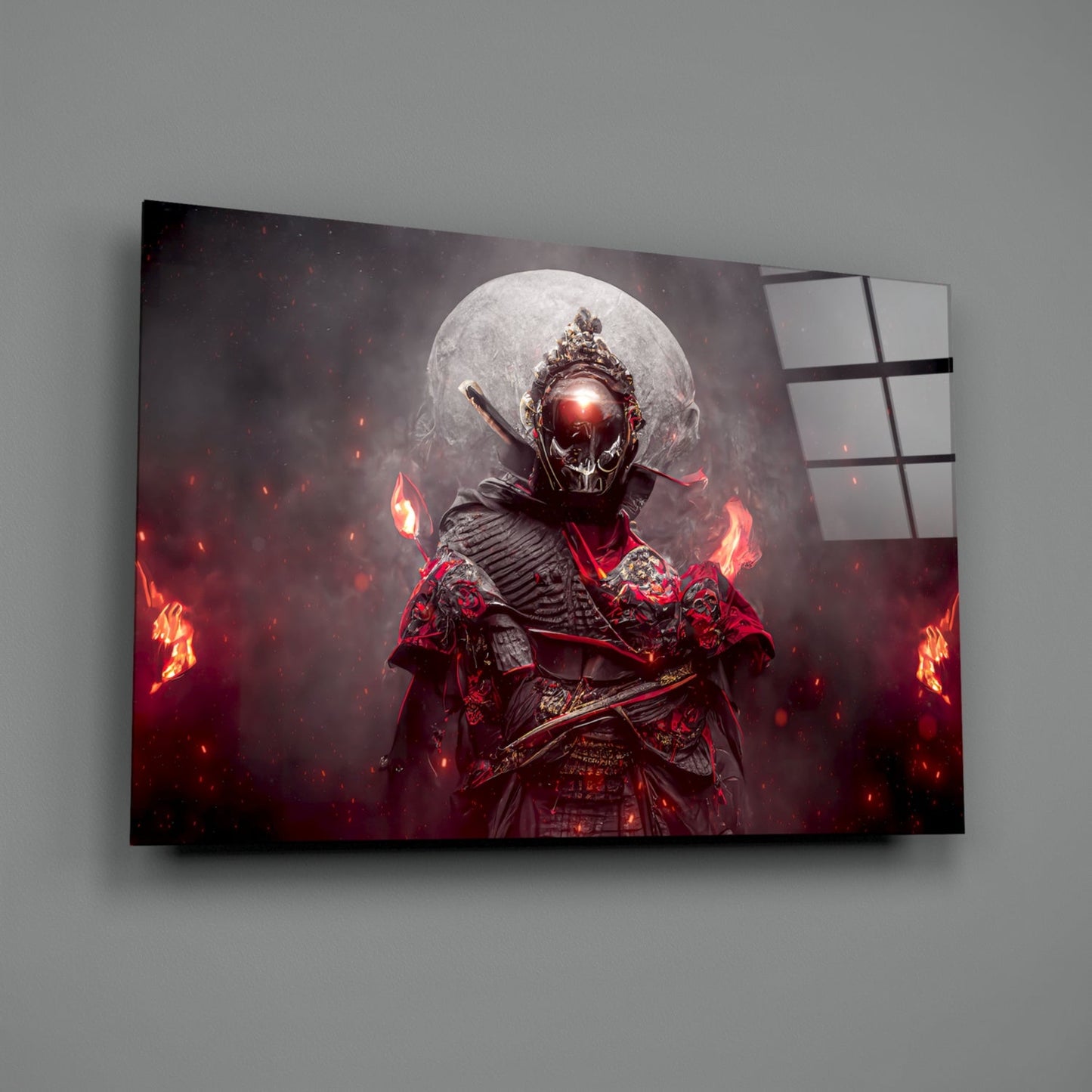 Fire Fighter Glass Wall Art