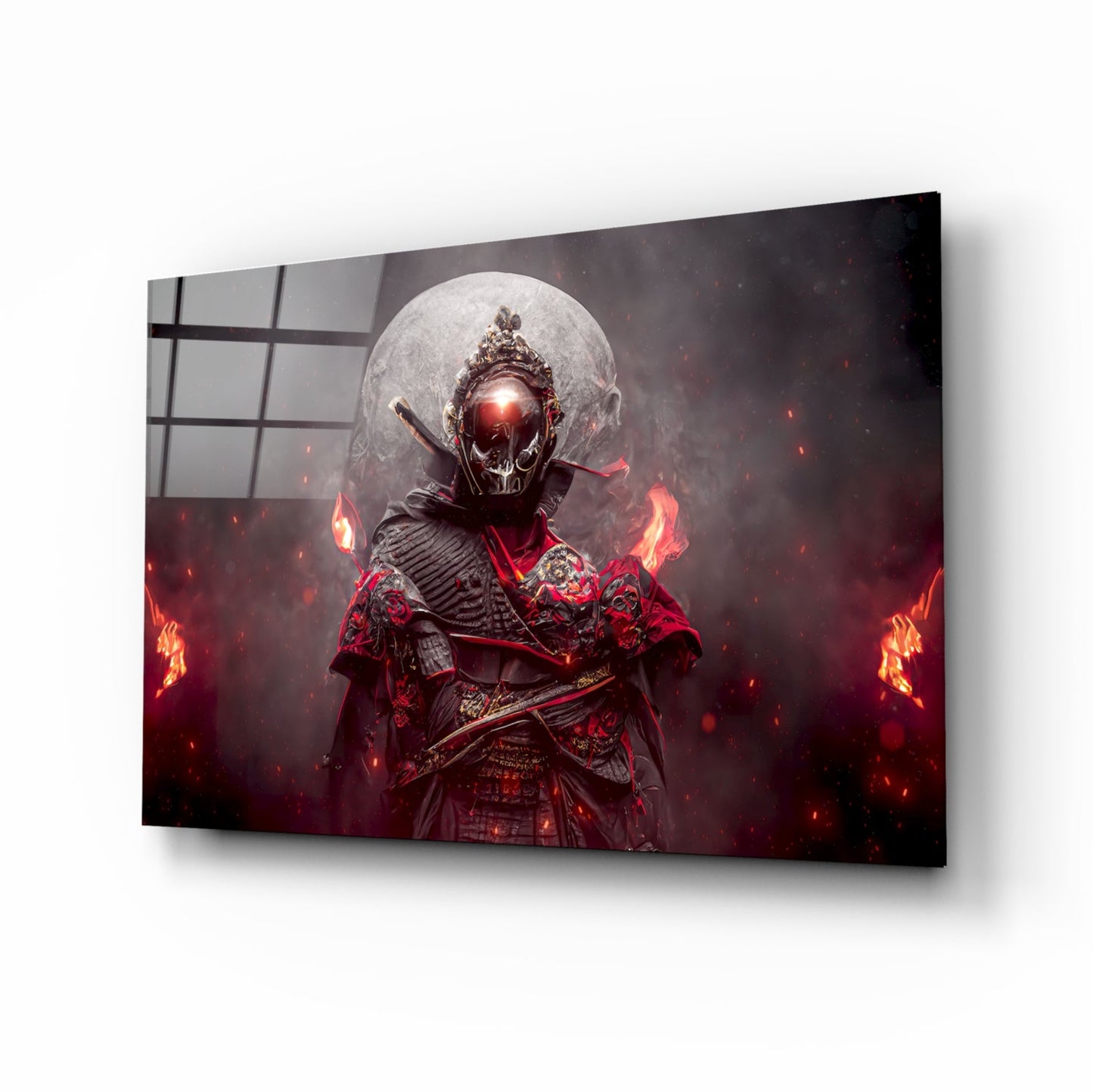 Fire Fighter Glass Wall Art