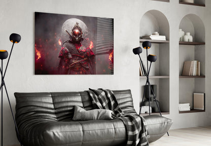 Fire Fighter Glass Wall Art