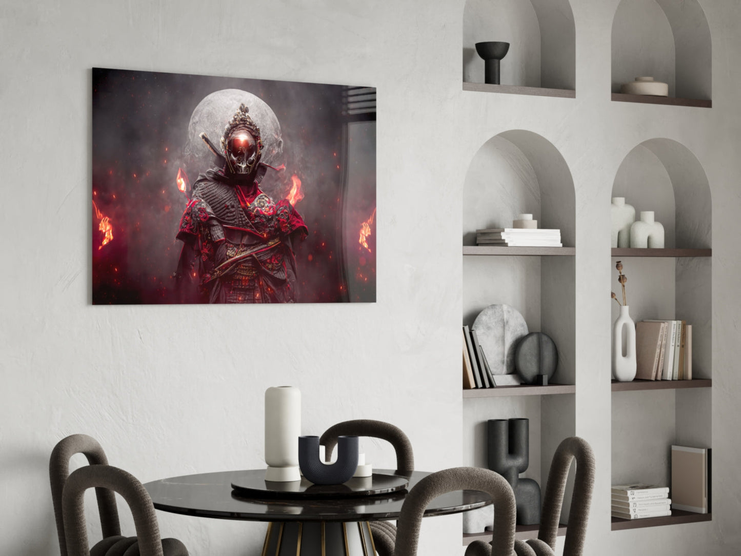 Fire Fighter Glass Wall Art
