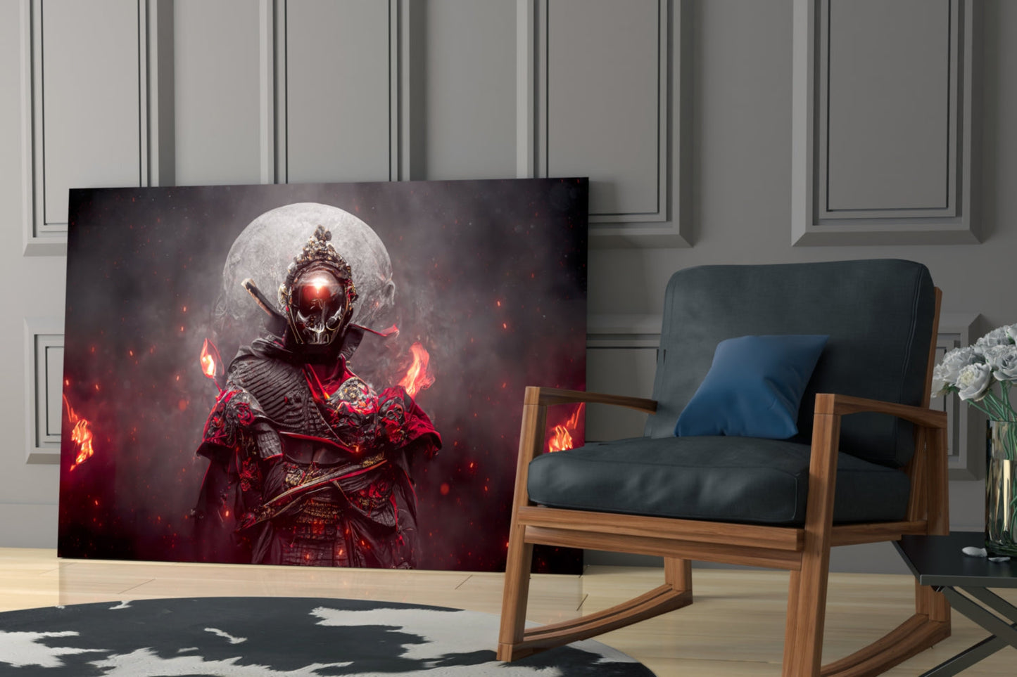 Fire Fighter Glass Wall Art