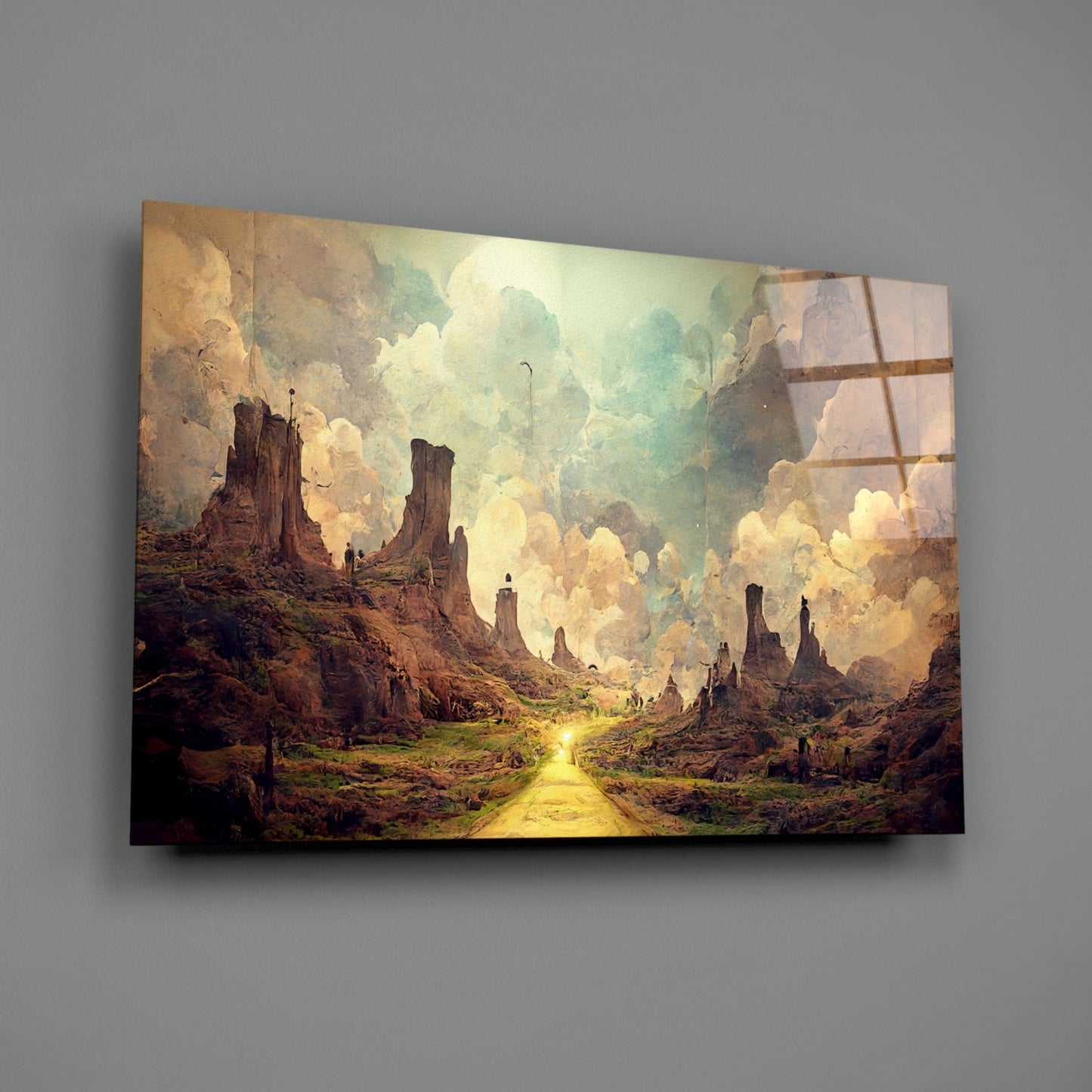 Road to the End Glass Wall Art