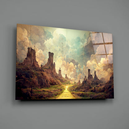 Road to the End Glass Wall Art