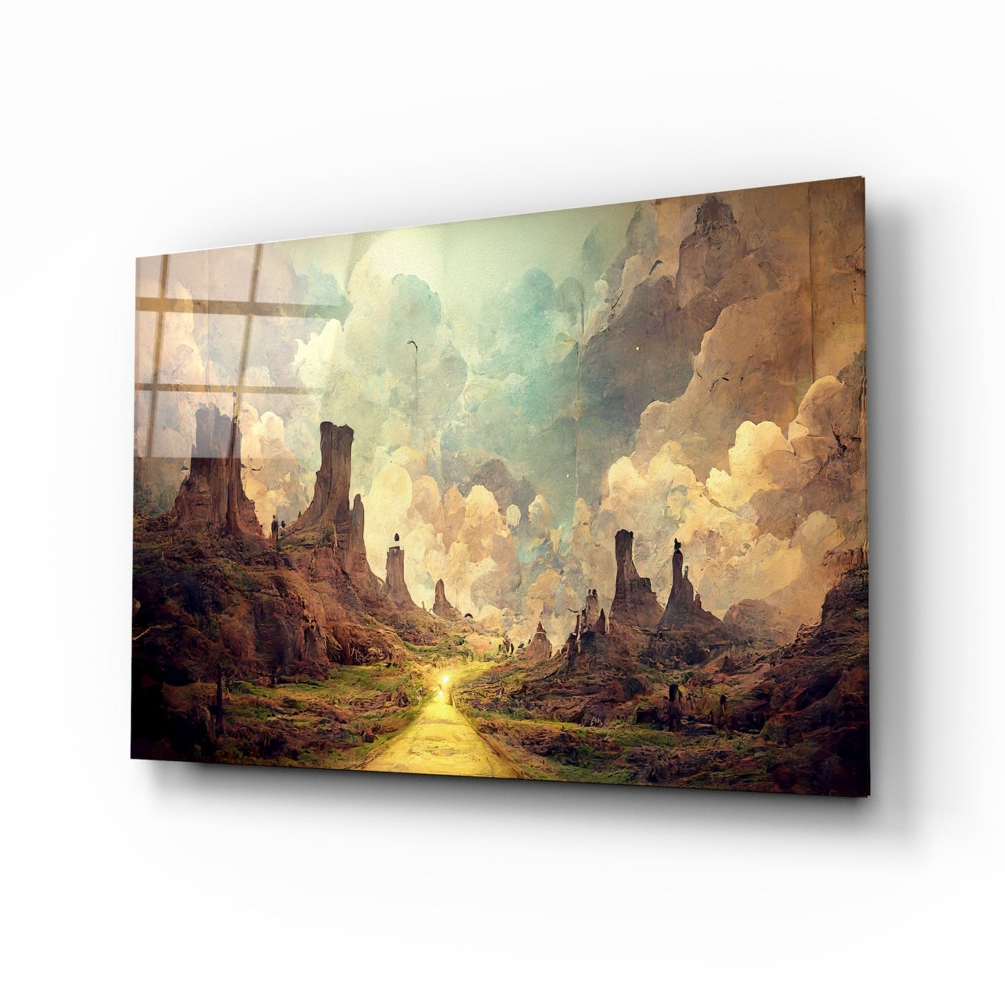 Road to the End Glass Wall Art